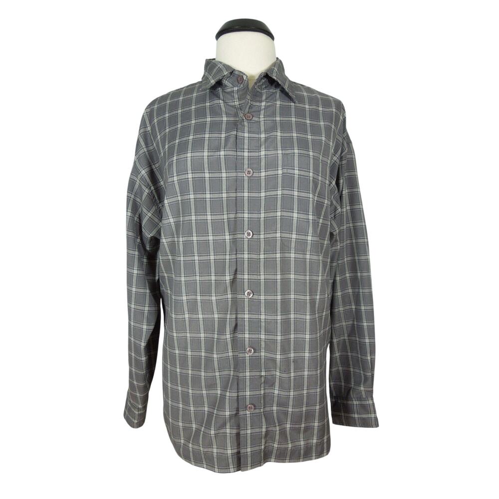 FRESH WEAR Shirt L LARGE Plaid Button Front Collared
